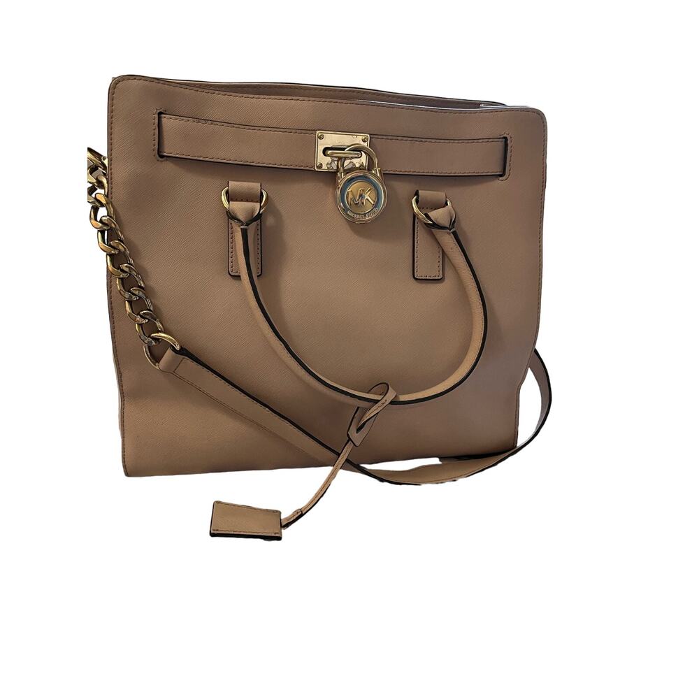 Michael Kors | Hamilton Medium Leather Satchel Blush Gold Accents